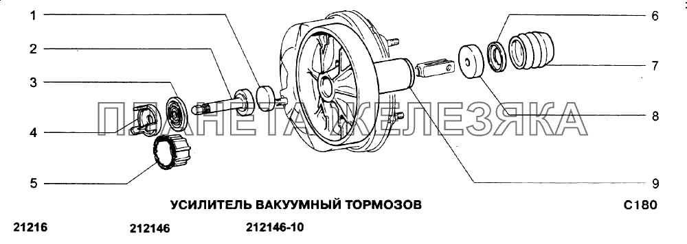 Усилитель вакуумный тормозов ВАЗ-21213-214i